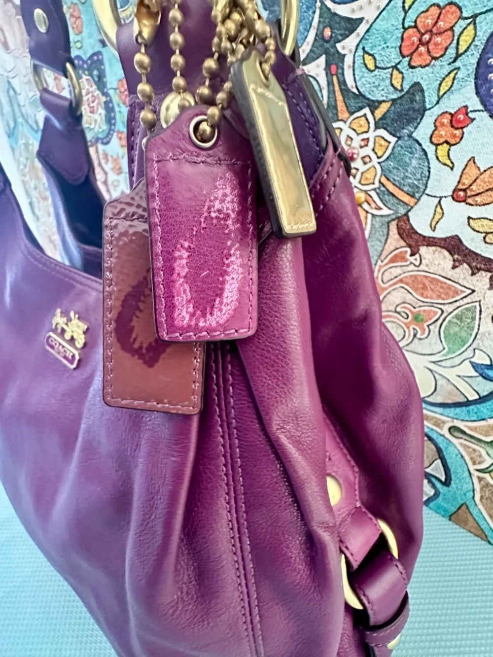 Coach Madison Maggie Hobo - Limited Plum Color